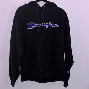 Champion Classic Black Pullover 
Very heavy / thick hoodie